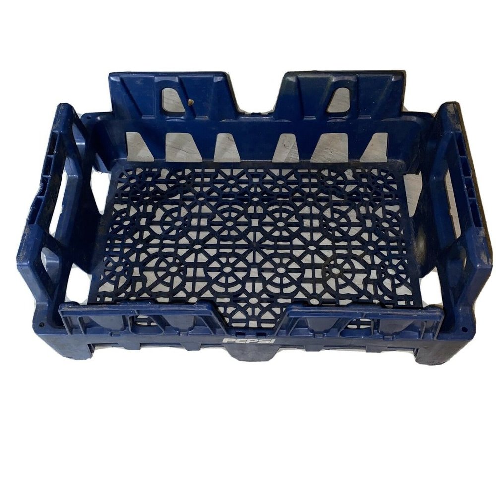 Pepsi Blue Plastic Carrier Crate Caddy Stackable
